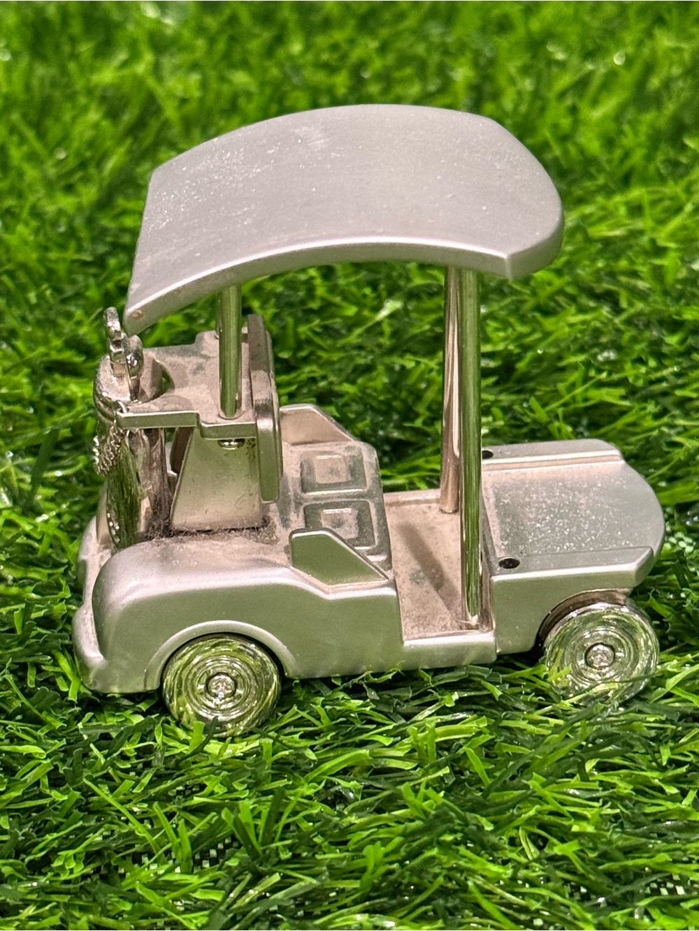 Desktop Miniature Metal Golf cart Great For Office Decor